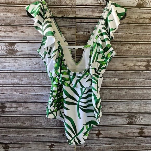Pat Pat‎ Leaf Print One-Piece Swimsuit Size S - Picture 2 of 12